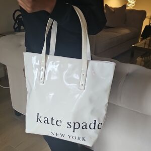 kate spade Glossy White Tote *vintage